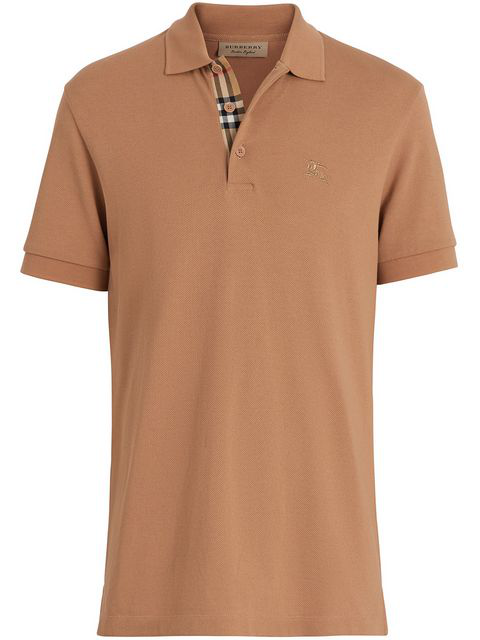 Burberry Check Placket Polo Shirt In 