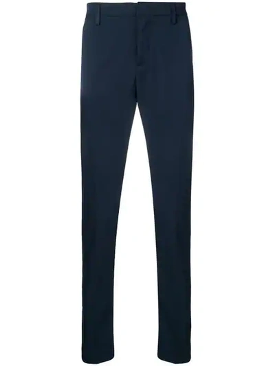 Shop Dondup Slim Trousers In Blue