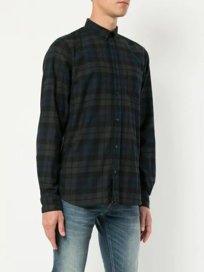 Shop Norse Projects Anton Flannel Check Shirt - Blue