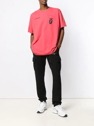 Shop Off-white Splitted Arrows Print T-shirt In Red