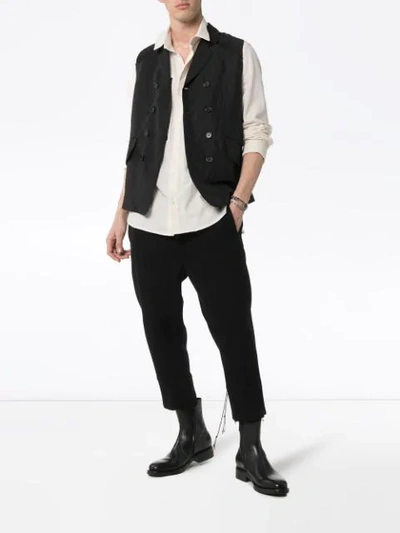 Shop Ann Demeulemeester Printed Patch Shirt In Neutrals