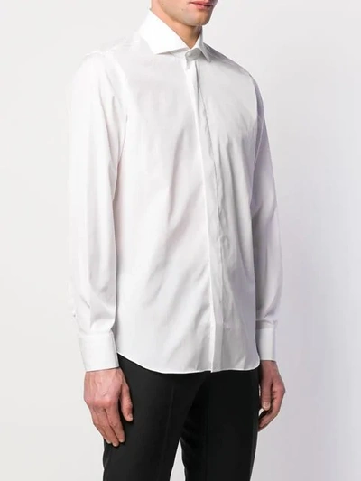 Shop Alessandro Gherardi Spread Collar Shirt In White