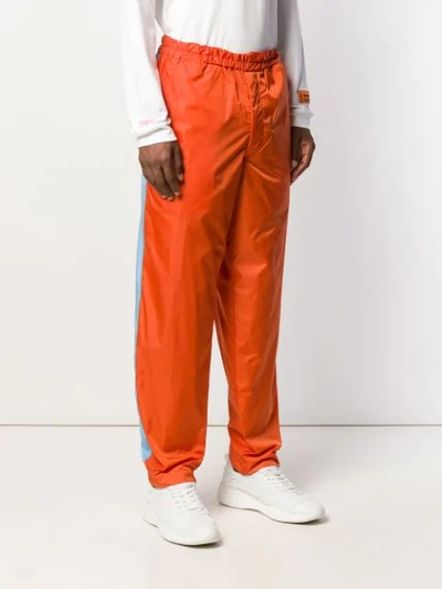 Shop Comme Des Garçons Shirt Side Panel Track Pants In Orange