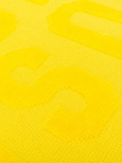 DSQUARED2 ICON印花海滩毛巾 - 黄色