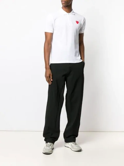 COMME DES GARÇONS HOMME PLUS EMBROIDERED POLO TOP - 黑色