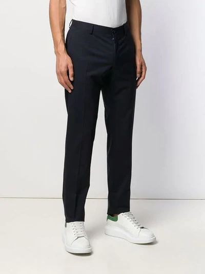 Shop Dolce & Gabbana Slim-fit Trousers In Blue