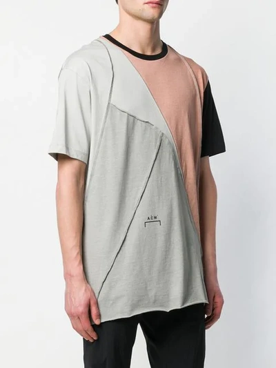 A-COLD-WALL* PANELLED CREW NECK T-SHIRT - 灰色