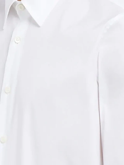 Shop Prada Stretch Poplin Shirt In White