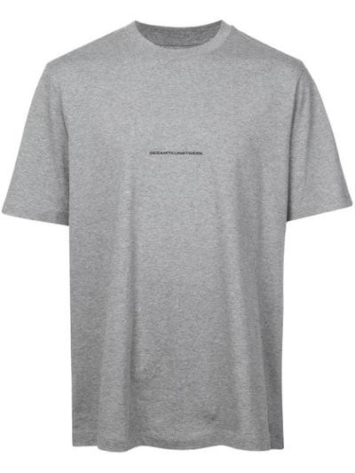 Shop Oamc Logo T In Grey