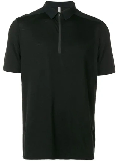 Shop Arc'teryx Zip Polo Shirt In Black