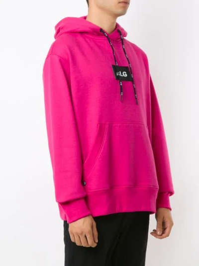 Shop Àlg Logo Patch Oversized Hoodie - Pink