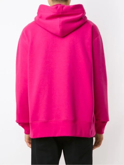 Shop Àlg Logo Patch Oversized Hoodie - Pink