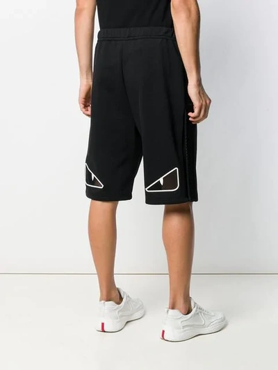Fendi Eye Motif Shorts In Black