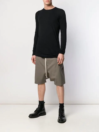 Shop Rick Owens Drop-crotch Shorts In Grey