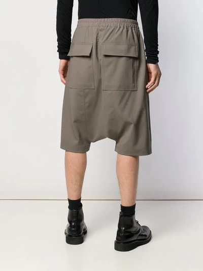 Shop Rick Owens Drop-crotch Shorts In Grey