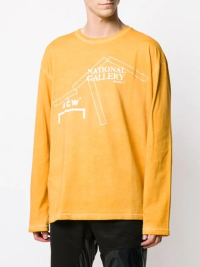 Shop A-cold-wall* Long-sleeved 'national Gallery' T-shirt In Yellow