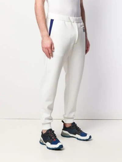 Shop Prada Zipped Pocket Track Pants In White
