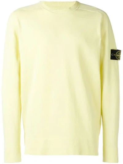 Shop Stone Island Casual Crewneck Sweater In V0031 Yellow
