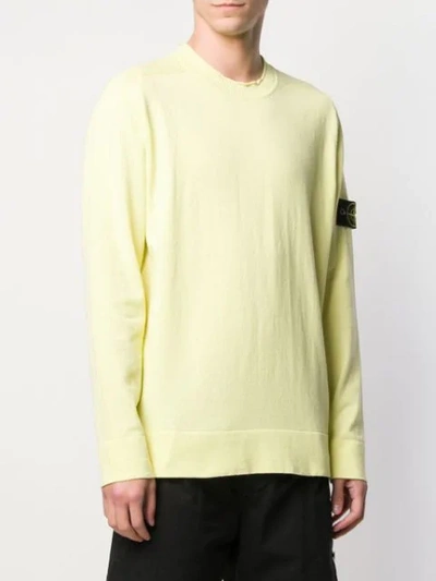 Shop Stone Island Casual Crewneck Sweater In V0031 Yellow