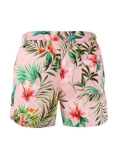 Shop Entre Amis Floral Swimming Trunks In Pink