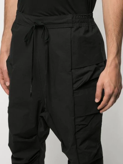 THE VIRIDI-ANNE 锥形运动裤 - 黑色