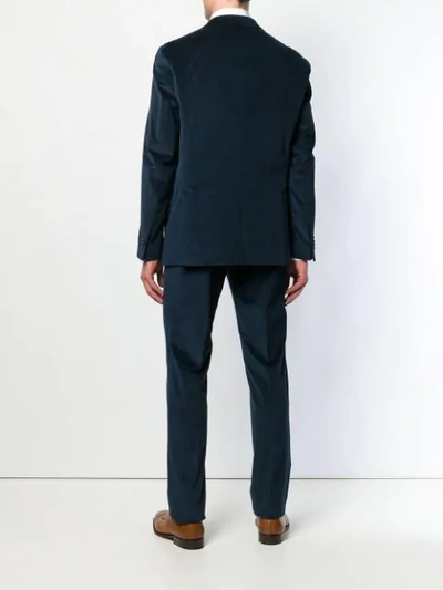 Shop Corneliani Corduroy Slim-fit Suit - Blue