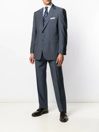 Shop Canali Boxy Fit Suit - Blue