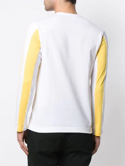 Shop Comme Des Garçons Shirt Panel Long-sleeved Shirt In White