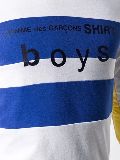 Shop Comme Des Garçons Shirt Panel Long-sleeved Shirt In White
