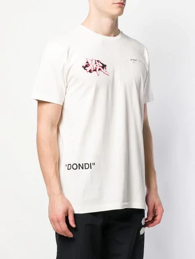 Shop Off-white Graffiti Print T-shirt In White