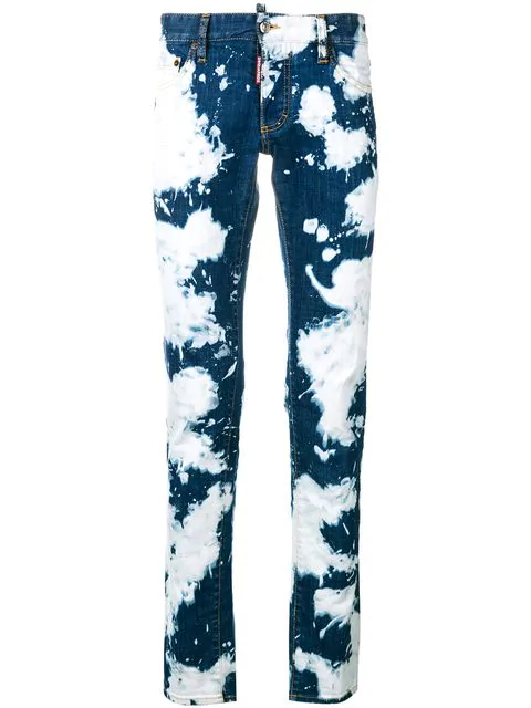 Dsquared2 Paint Splatter Jeans In Blue | ModeSens