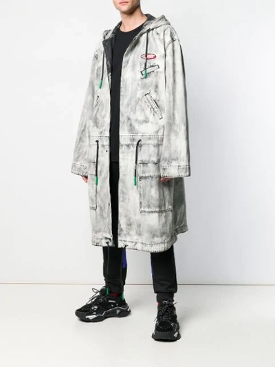 Shop Off-white Exagerated Parka In Grey