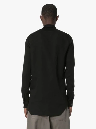 RICK OWENS LARRY OFFICE SHIRT - 黑色