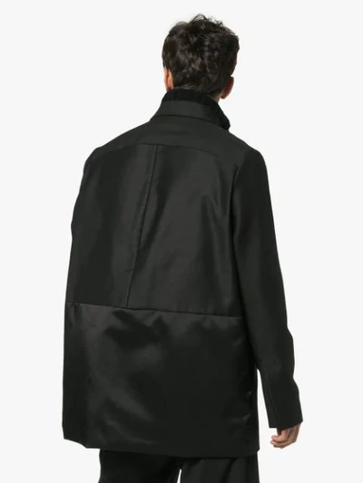 Shop Rick Owens Bell Jmf Coat In 4909 Brown Black