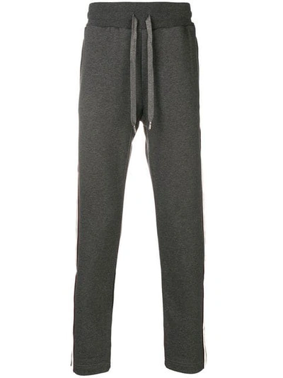 Shop Dolce & Gabbana Side Stripe Track Pants In Grey