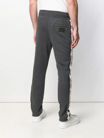 Shop Dolce & Gabbana Side Stripe Track Pants In Grey