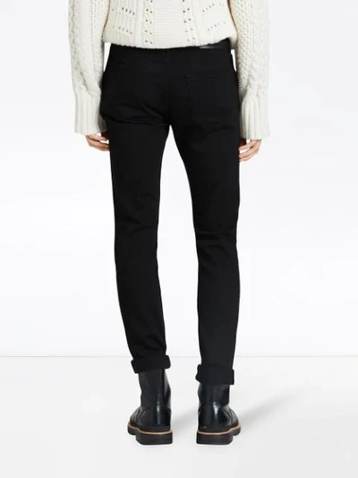 Shop Burberry Straight Fit Stretch-denim Jeans In Black