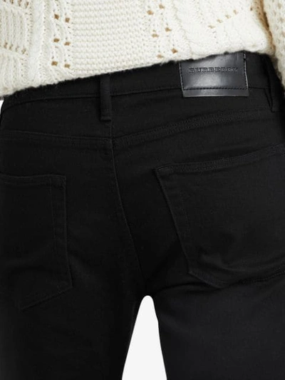 Shop Burberry Straight Fit Stretch-denim Jeans In Black