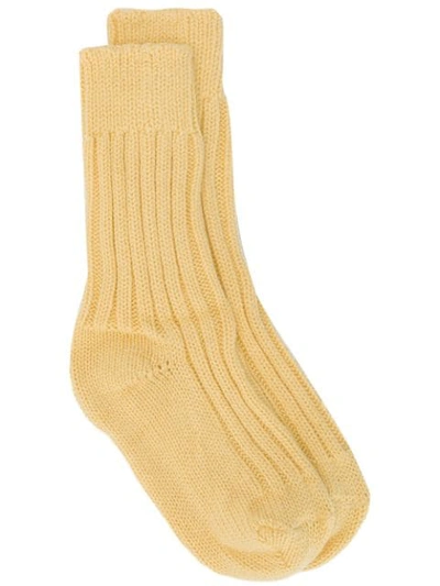 Shop The Elder Statesman Yosemite Socks In Yellow