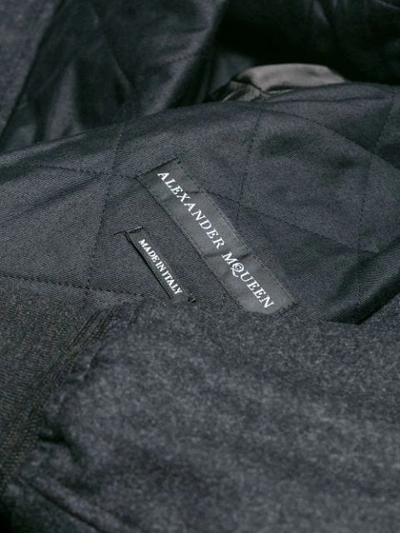 Shop Alexander Mcqueen Panelled Bomber Jacket In Grey