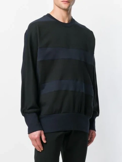 stripe panel sweatshirt