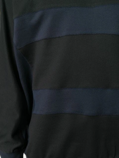 Shop Y-3 Stripe Panel Sweatshirt In Blue