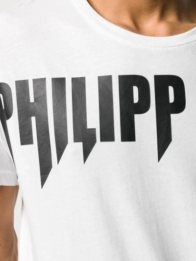 Shop Philipp Plein Rock Pp T-shirt In White