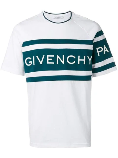 Shop Givenchy Logo Print T-shirt In 100 White