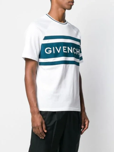 Shop Givenchy Logo Print T-shirt In 100 White