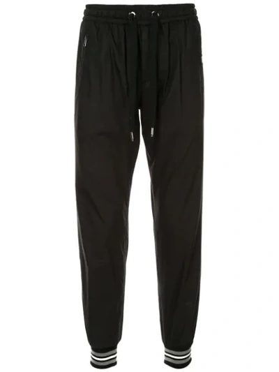 Shop Dolce & Gabbana Drawstring Track Pants In Black
