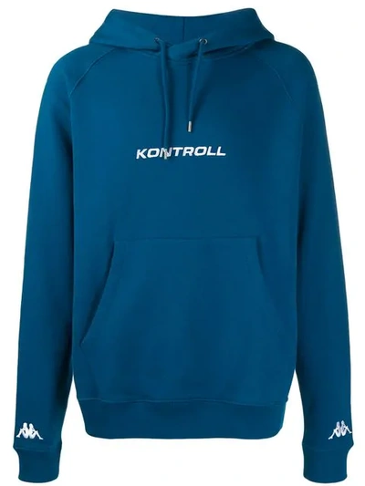 Shop Kappa Logo Print Hoodie In Blue