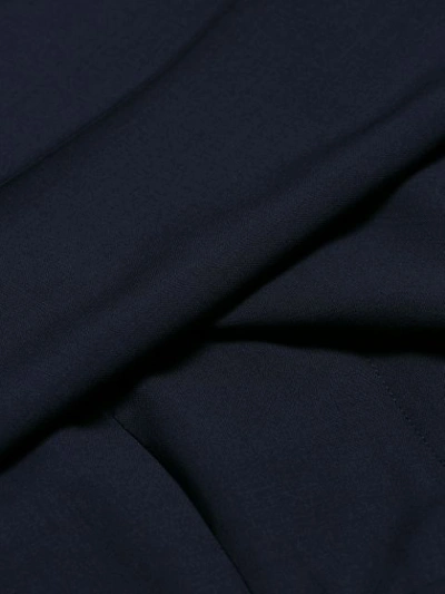 Shop Prada Techno Waist Detail Trousers In Blue