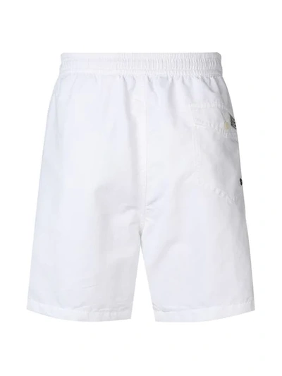 Shop Polo Ralph Lauren Logo Swim Shorts In White