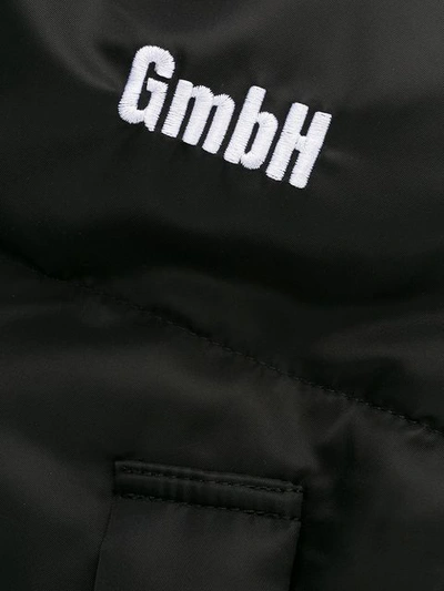 Shop Gmbh Logo Zipped Gilet In Black
